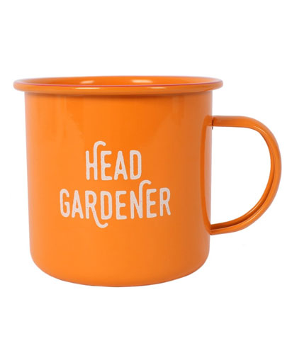 Head Gardener Enamel Mug - Orange