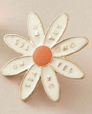 Yes No, Yes No Pin Badge - Flower