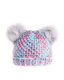 Girls Bella Doubler Pom Bottle Hat - Grey