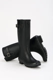 Evercreatures All Black Plain Tall Wellies