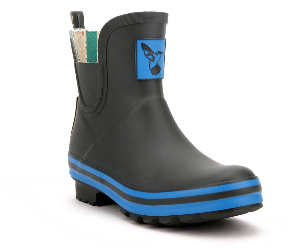 Evercreatures Charcoal Meadow Ankle Wellies Funky Wellington Boots